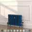 CI-SH450-BLU-TH - Shelbourne Blue 3 Column Victorian Cast Iron Radiator H450mm x W632mm CI-SH450-BLU-TH - Shelbourne Blue 3 Column Victorian Cast Iron Radiator H450mm x W632mm